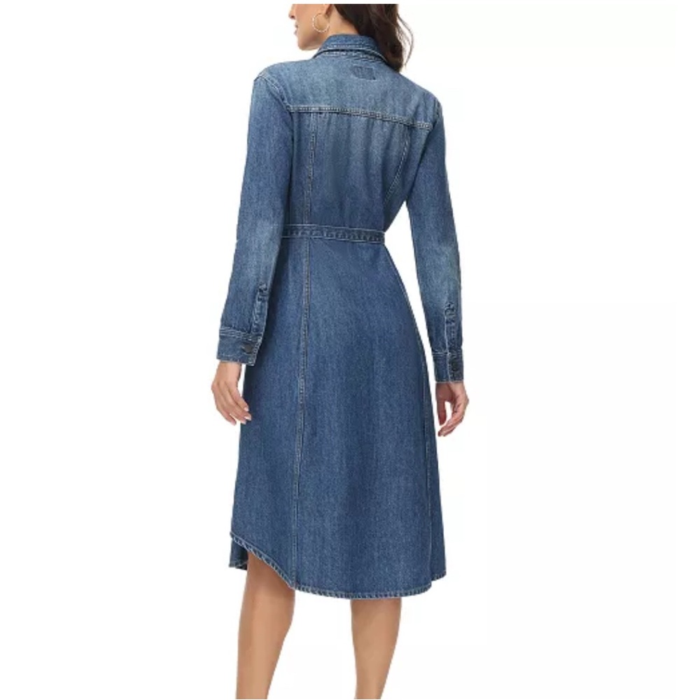 NWT Denim Blue Women's Shirt Dress - Picture 2 of 8